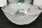 009371594620 Crescendo Vintage Riesling Grape Leaf Frosted Glass Bowl