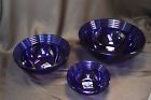009371600772 Forum Sapphire Blue Glass Stacking Mixing Serving Bowls