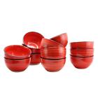 011v005536353000 Gibson Home Round Cereal Bowls Set Of Hand Painted Glazed