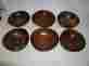 4407 0449 Coconut Salad Bowls Shells Set Of 6 Turned New X 1.75