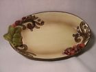 048419799740 Grasslands Road Relish Serving Bowl Grapes Leaves Pattern