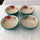 085081055897 Pioneer Woman Footed Bowls Flea Market Floral Turquoise