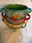 085081401670 Laurie Gates Dasies Collection Inch Soup Bowls Set