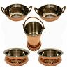 1-65465 Unbranded Stainless Steel Copper Handi With Kadhai Kadai Wok Bucket