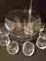 1-ladle Glass Libbey Punch Bowl 10 Piece Set Includes 1-bowl 8-cups And Euc