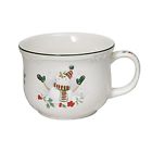 1 Pfaltzgraff Winterberry Snowman Jumbo Soup Mug Oz White 025398157808
