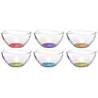 1 Red Co Mini Colored Glass Wavy Bowls Ounce 689483158752