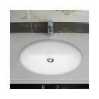 1029 Stahl Ceramic Small Undermount Oval Bowl White