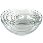 10pcs Glass Bowl Anchor Hocking Set Nests Clear Classic Sizes Styles Serving Mixing Dw Safe