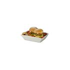 Porrb96 12 American White Bowl Metalcraft Rectangle Cs Ribbed -