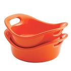 58530 12-ounce Gratin Stoneware Rachael Au Orange-break Ray Chip Resis 2-piece