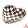 12645 Mackenzie-childs Courtly Check Heart Bowl Large