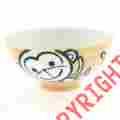 130-473 Kotobuki 1pc Japanese 4-5 8 Yellow Monkey Drawing Ricebowl 0843495003626