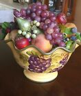 14.9.14.4 Block 82581 Tuscany Grape Hand Painted Fruit Bowl Ack