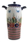 1439-art149 Zaklady Blue Rose Polish Pottery Floral Butterfly Pasta 724235721126