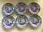 1532634 Spode Blue Italian Set Of Six Cereal Bowls 6.5 Mint Condition