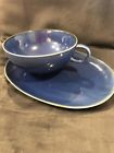 18004 Ikea Cobalt Blue Soup Sandwich Latte Coffee Cup Set Mint
