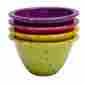 2048-7000 Unbranded Set Of 4 Confetti Assorted 8 Oz Classic Nested Prep Bowls Durable Retro Melamine 707226740757