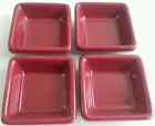 2051 Simple Additions Pampered Chef Set Of 4 Petite Squares Cranberry 099901020514