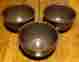 219-63 Dinera Ikea 3 Brown Cereal Soup Salad Bowls Mint