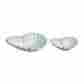 22229 Benzara Alum Enam Heart Bowl S 2 10in 7inw New 758647222292