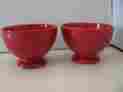 2273136757 Cherry Waechtersbach Red Footed Bowls Set Of 2 German Stoneware New 097031137492