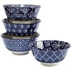 24342set4 Blue Dinnerware Indigo Tidbit Bowls Set Of Assorted 730384032358
