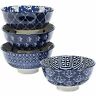 24343set-4 Certified International Blue Indigo Ice Cream Bowl Set 730384032365