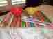 2514628 From Pier 1 Imports Multicolor Platter W 2 Serving Cups Set Of Fork Spoon