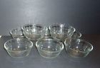 3-ring Bowls Clear Set Pyrex Vtg Custard 4-3 " 8 Ramekin 10oz 4 464 Fluted Bowl