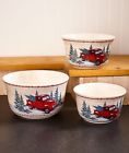 3061109 Afoyft Set Of Bowls Vintage Red Truck Country Kitchen Christmas