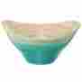 32037426 A B Home 12 Teal And Tan Decorative Ombre Dynasty Bamboo Bowl With Handles 093422796163