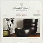 324-03-0057 Hearth Hand And Stoneware Cereal Bowls Black Set 493240300571