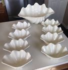 34402 Carlisle Foodservice Products Set Bowl White Large Clam Shell Buffet