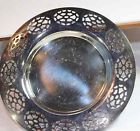 Xmpl010 4 5 Tall Metal Silver Dish Wide Plate 3 2 Beautiful 1