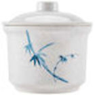 400010931378 Blue Bamboo 14 Oz Round Melamine Special Bowl With Lid 12 Pack
