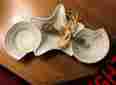 4171034 Mud Pie Sand Nautilus Collection Seashell Shell Starfish Triple Dip Bowl