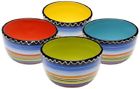 43534set-4 Certified International Tequila Sunrise Ice Cream Bowl Assorted 735343230639