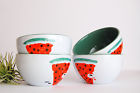 439064766735 Unbranded Nordstrom Watermelon Ceramic Stoneware Party Bowls Set
