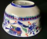 4536 Anthropologie Ceramic Cereal Soup Bowl Rustic Blue Birds Floral Nwt