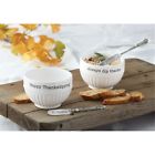 4851129 Mud Pie Thanksgiving Ceramic Dip Cup Bowl Spreader Set Choose