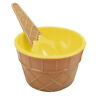 4894719064004 Unbranded Durable Childrens Plastic Ice Cream Bowl Spoon