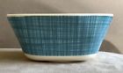 490651600320 Orla Kiely Target Crosshatch Square Turquoise Blue Bowl