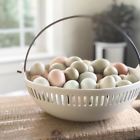 493240010364 Magnolia Cream Cutout Fruit Bowl Black Handle Hearth