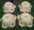 4polka Century Set Of Dot Ice Cream Sundae Dishes Green Blue Pink Yellow