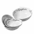 Ttu-t9017-ec 5-pc Tabletops Gallery Ravioli Pasta Serving Bowls Set Dishwasher Safe White Porcelain Dinnerware 048552494458