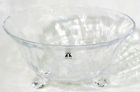 R164022 5 Bowl 10 " "dia. Classic Salad Crackle Glass Footed Abigails