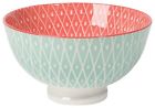 5042010 Now Designs 10 Oz Stamped Bowl Blue And Pink 064180229491