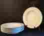 5088283 Grand Hotel Towle Soup Cerea Salad Bowls Lot Of 6 White Embossed Porcelain Euc