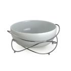 5135133 Towle Living Ceramic Salad Serving Bowl With Metal 044228031392